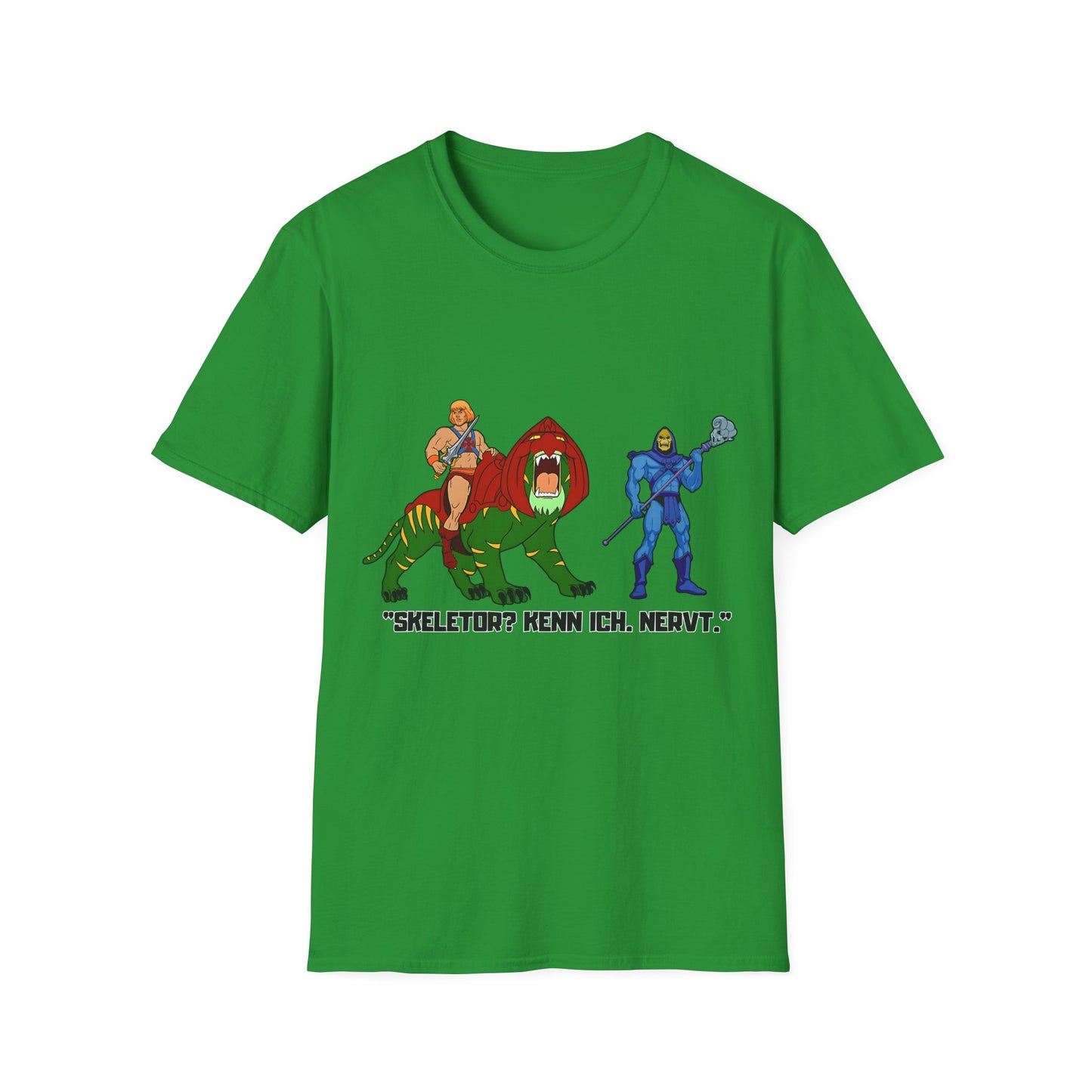 He-Man Retro Graphic Tee, Unisex Softstyle Shirt for Fans, Vintage Cartoon Apparel, Gift for Geeks, Nostalgic T-Shirt