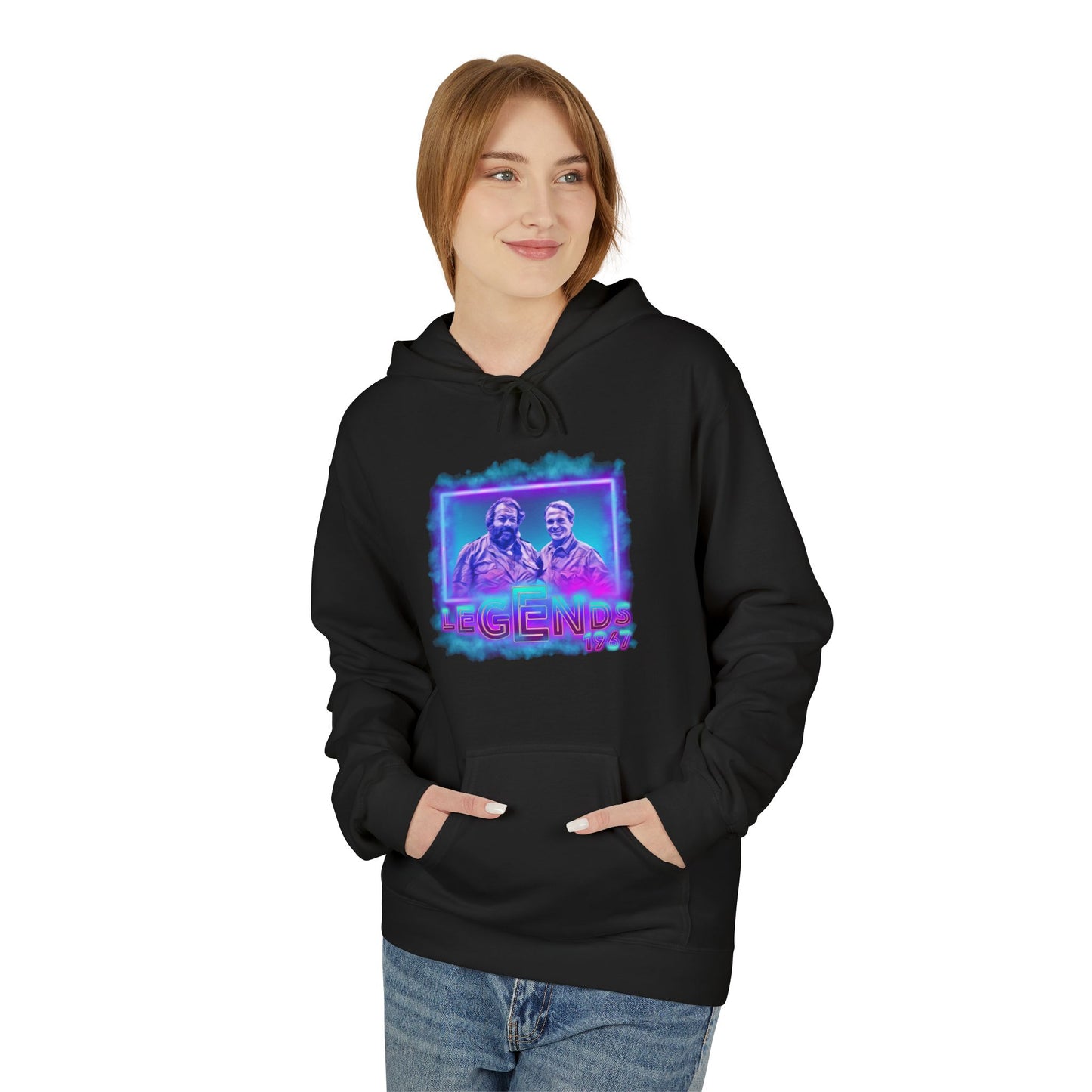 Legends Bud Spencer & Terence Hill Neon Fleece Hoodie - Unisex Retro Streetwear