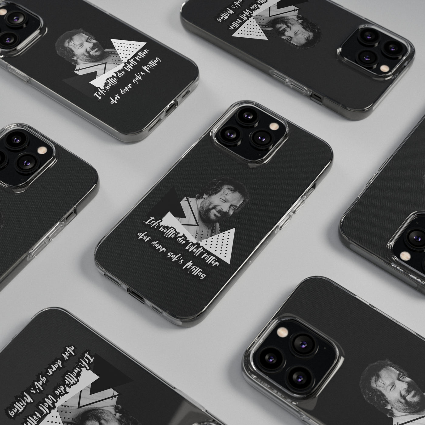 Handyhülle Unique Phone Cover, Ich wollte die Welt retten, dann gabs Mittag