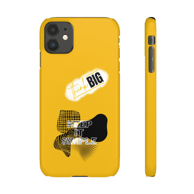 Handyhülle gelbe - Yellow Snap Case - 'Think BIG' for Motivated Individuals