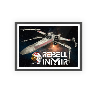 Star Wars X-Wing Fighter Poster with Wooden Frame - Rebel Inyir Decor