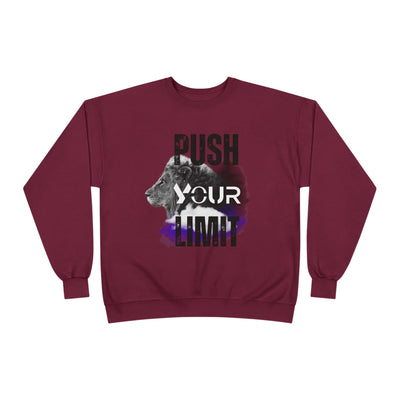 Motivational Lion Sweatshirt - Push Your Limit - Unisex EcoSmart