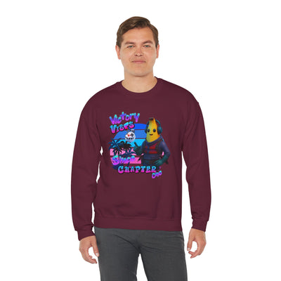 Victory Fortnite Vibes Banana Crewneck Sweatshirt - Unisex Heavy Blend