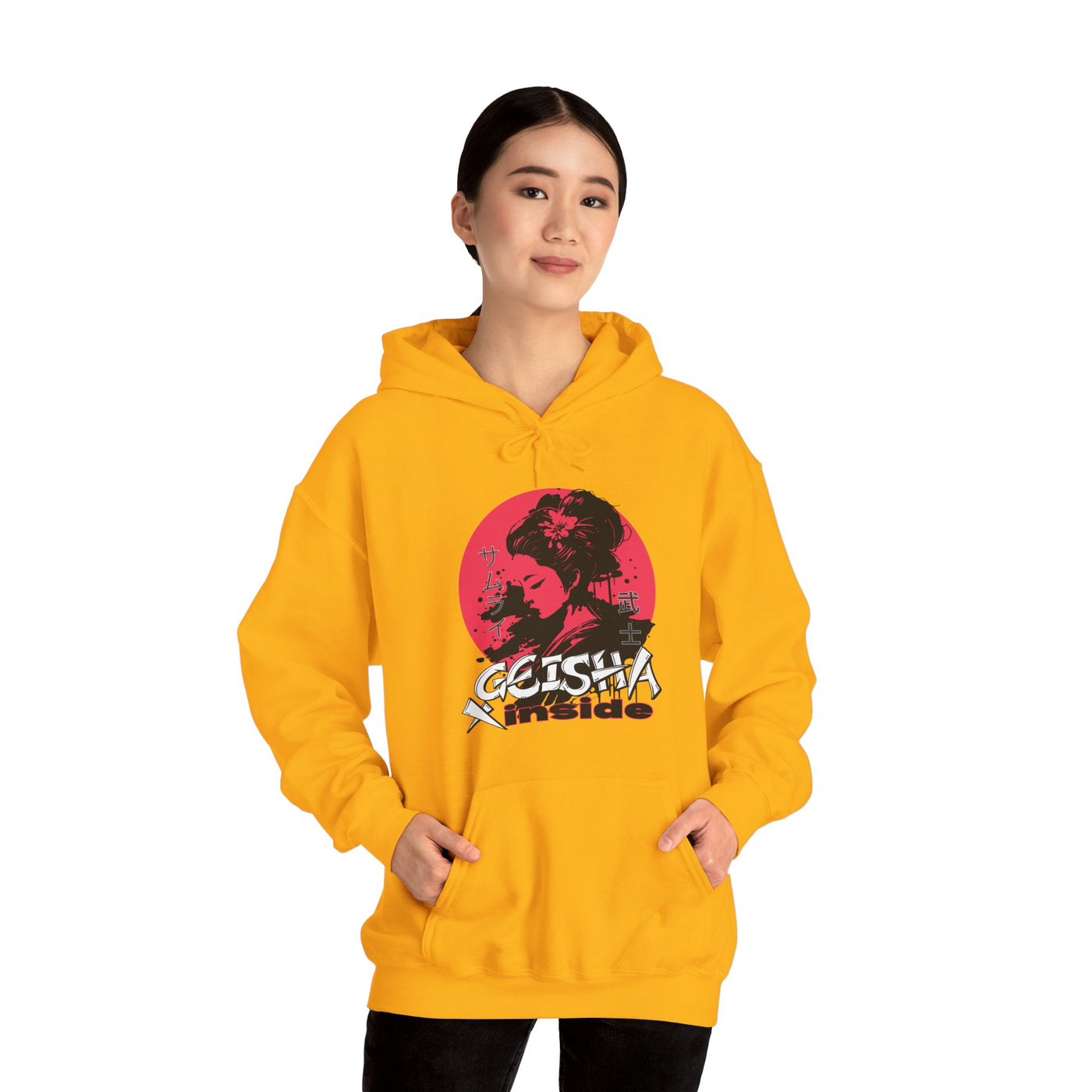 "Geisha Inside"Fleece Hoodie, Cozy
