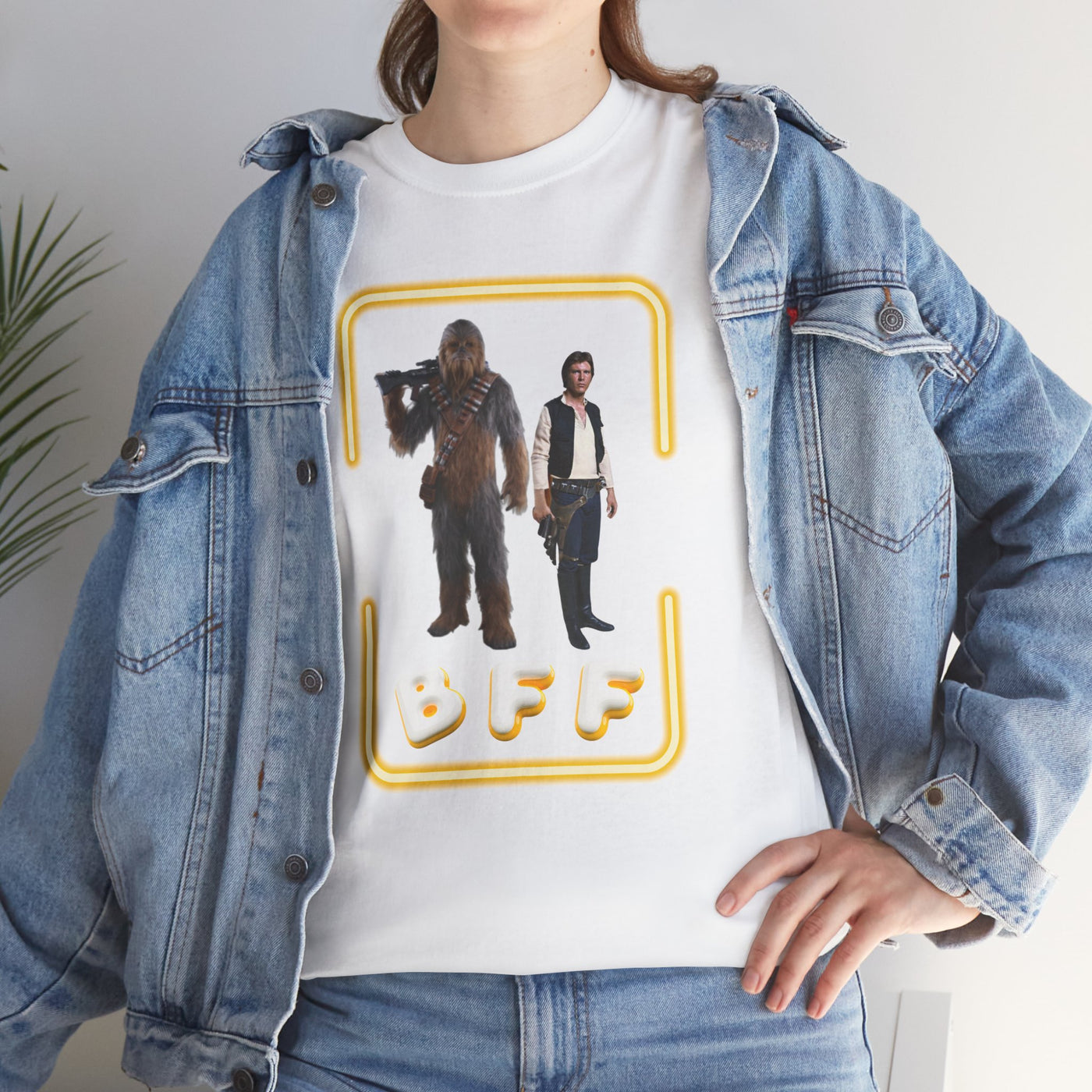 BFF Chewbacca &amp; Han Solo Unisex Heavy Cotton Shirt