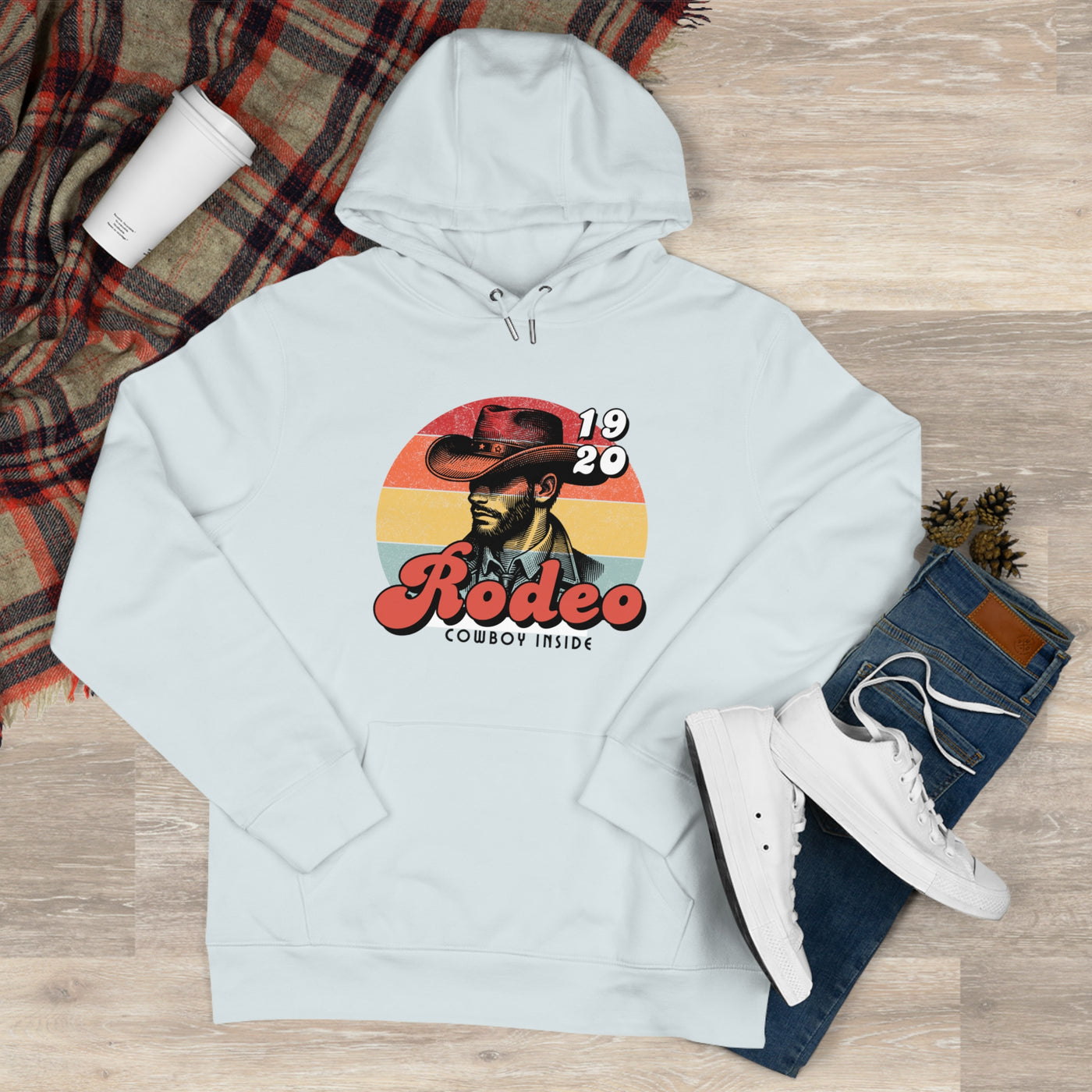 Retro Rodeo King Sweatshirt, Cowboy Hoodie, Western Apparel, Gift for Ranchers, Rodeo Fans, Cozy Hoodie for Men