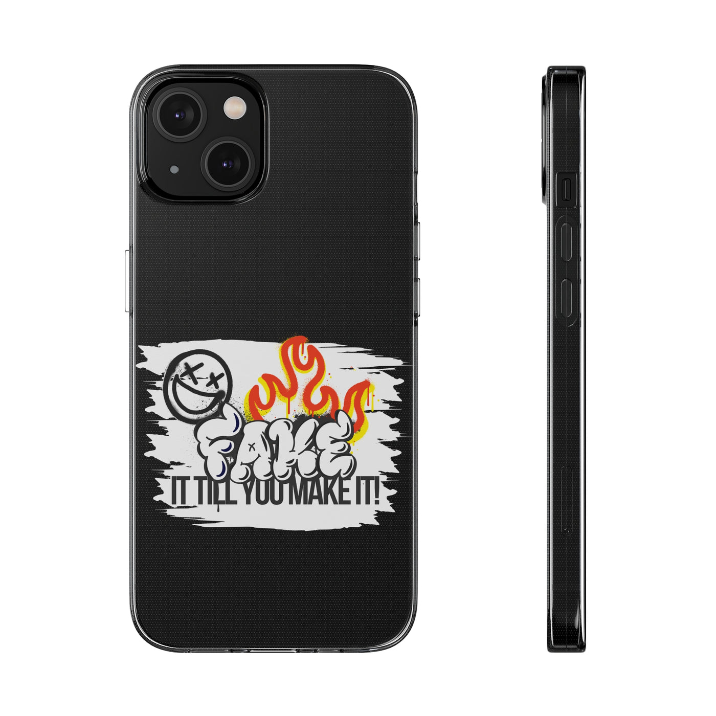 Handyhülle Fake till you make it - Clear Silicone Phone Cases,