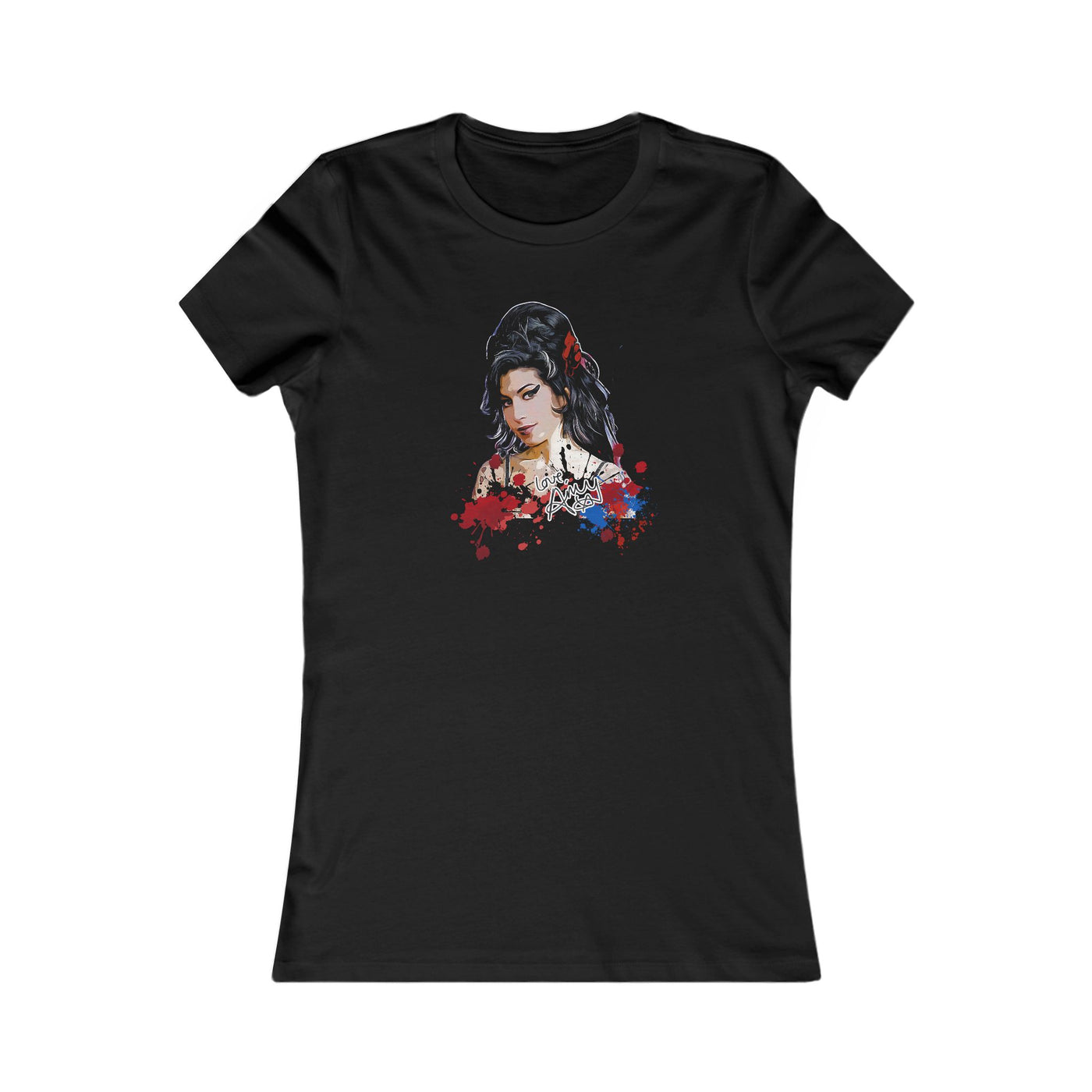 Amy Winehouse Bold Floral Art Women's Shirt