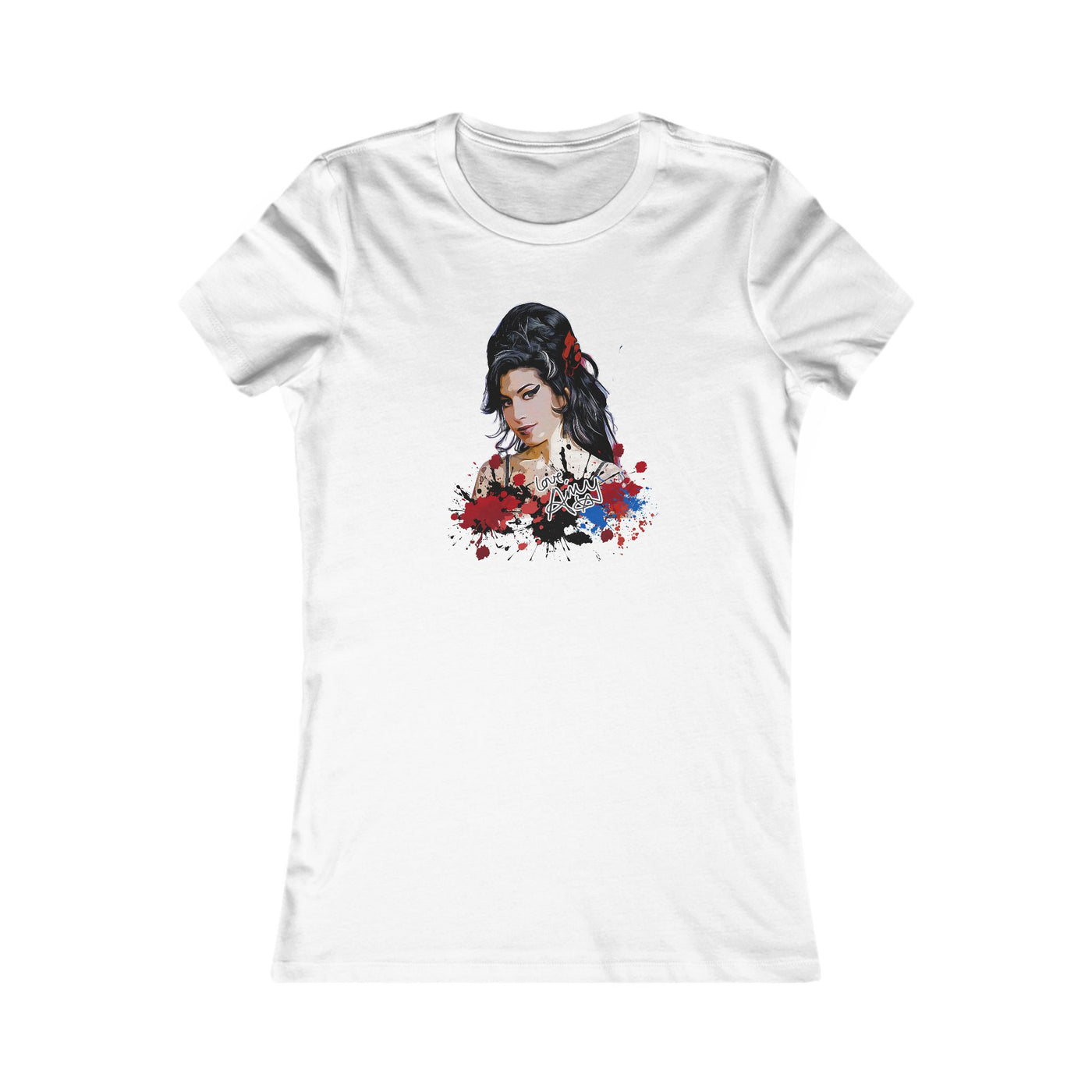 Amy Winehouse Bold Floral Art Women's Shirt