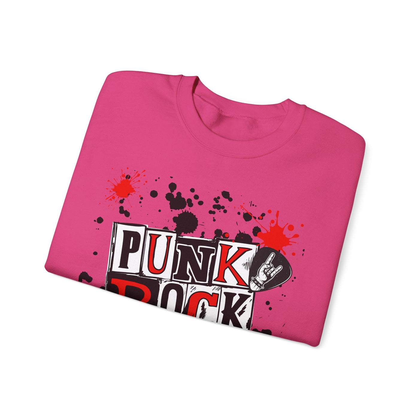 Punk Rock Crewneck Sweatshirt, Casual Streetwear Gift, Music Lover Apparel, Fall Fashion Layer, Unique Graphic Sweater