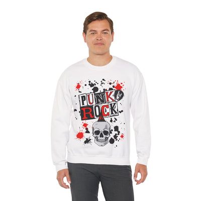 Punk Rock Crewneck Sweatshirt, Casual Streetwear Gift, Music Lover Apparel, Fall Fashion Layer, Unique Graphic Sweater