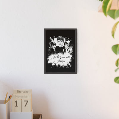 Audrey Hepburn Classic Poster with Wooden Frame - 'Don't Mess with Audrey'