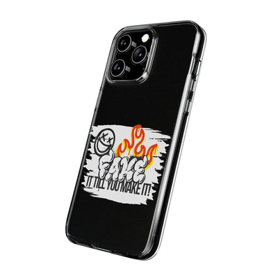 Handyhülle Fake till you make it - Clear Silicone Phone Cases,