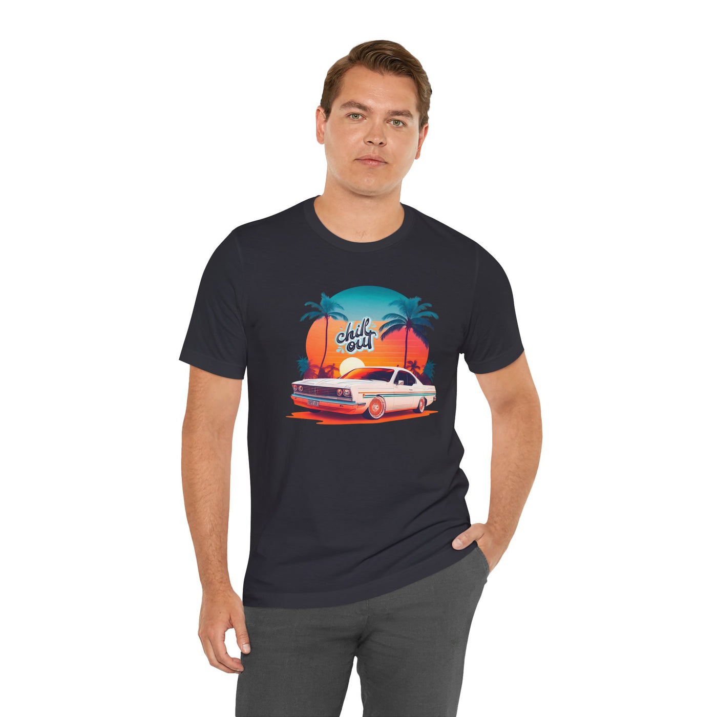 Chill Out Retro Car Tee - Unisex Jersey Short Sleeve Shirt