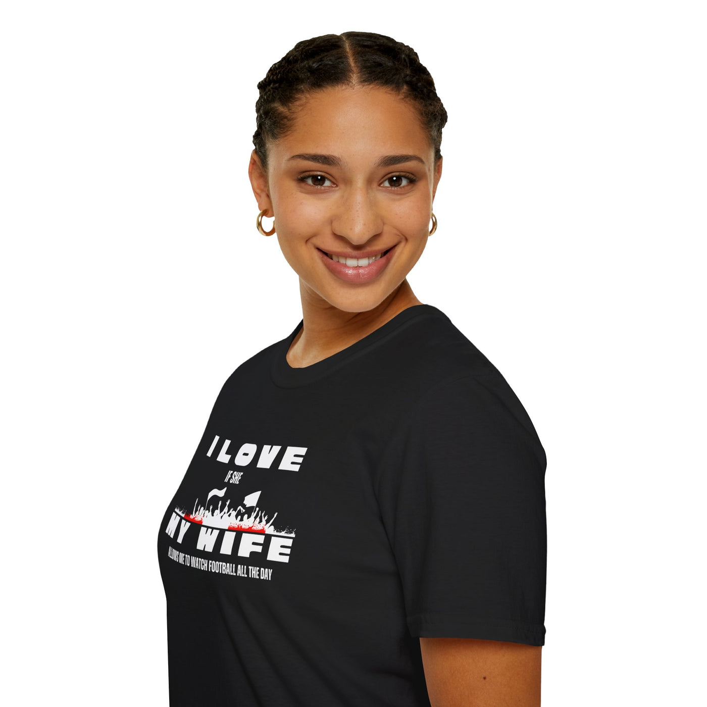 Minimalist Red Graphic Unisex T-Shirt - I love my wife 