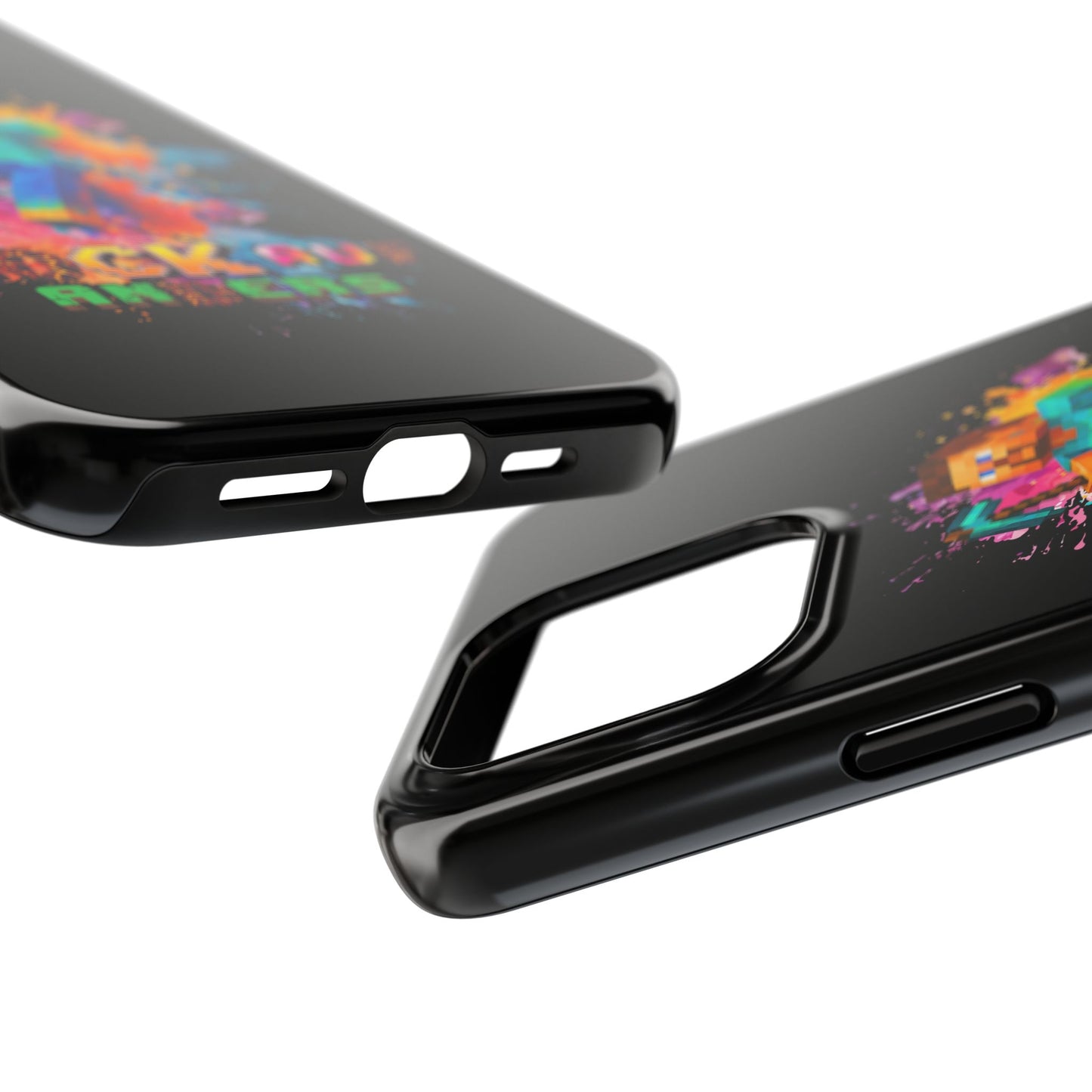 Minecraft Inspired Tough Phone Case - Handyhülle  "Bock auf anders" Colorful Gamer Design