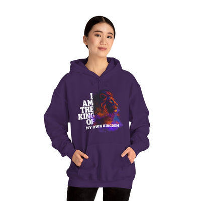 Inspirational Lion Hoodie "i am the king of my kingdom"
