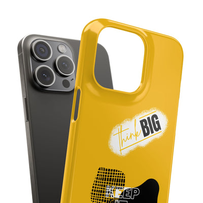 Handyhülle gelbe - Yellow Snap Case - 'Think BIG' for Motivated Individuals
