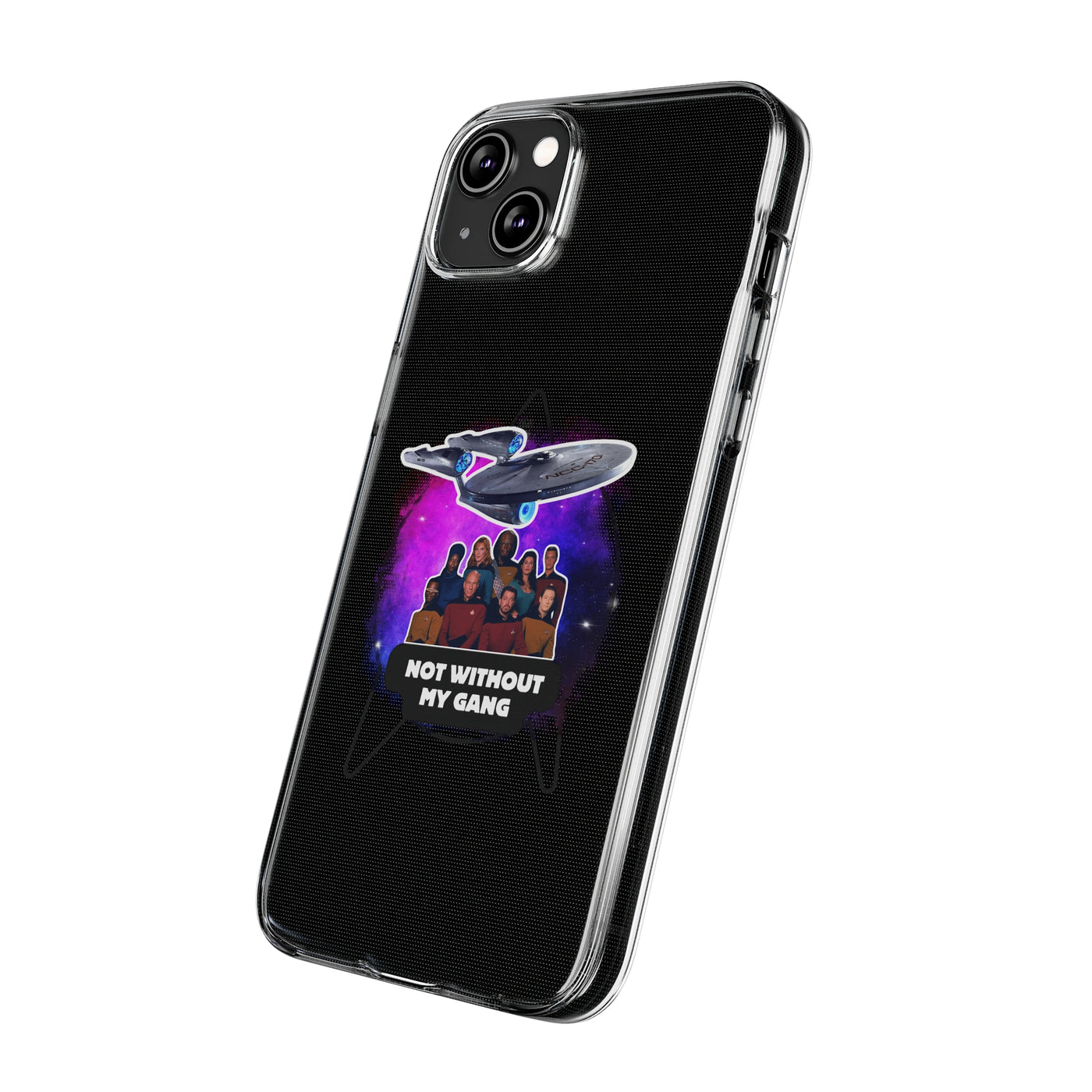 Galaxy-Inspired Soft Phone Case - Not Without My Gang, Star Trek Lovers Handyhülle