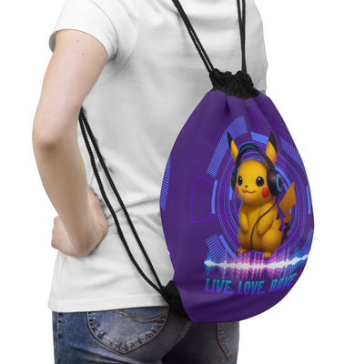 Rave Pokemon Drawstring Bag - Live Love Rave, Gym Bag, Tunrbeutel, Music Festivals