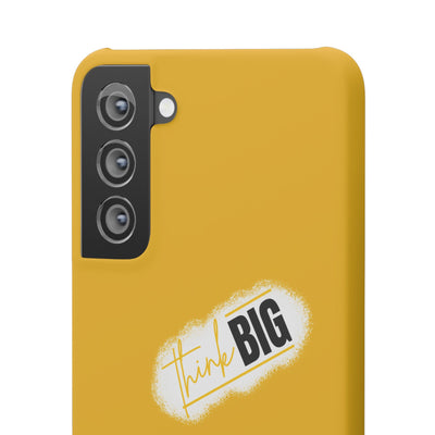Handyhülle gelbe - Yellow Snap Case - 'Think BIG' for Motivated Individuals