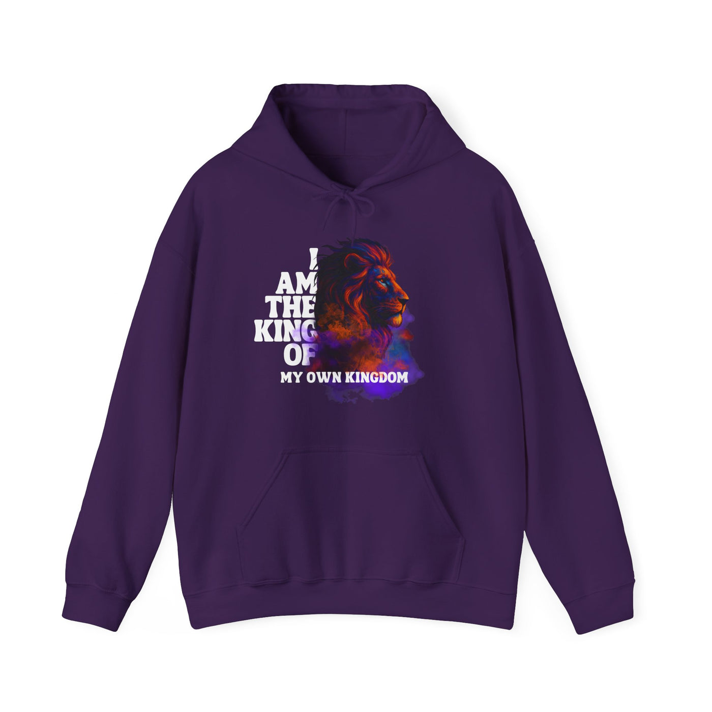 Inspirational Lion Hoodie "i am the king of my kingdom"