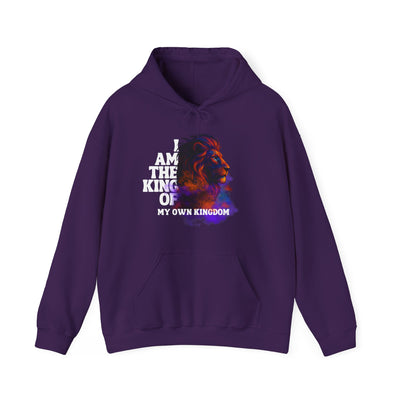 Inspirational Lion Hoodie "i am the king of my kingdom"