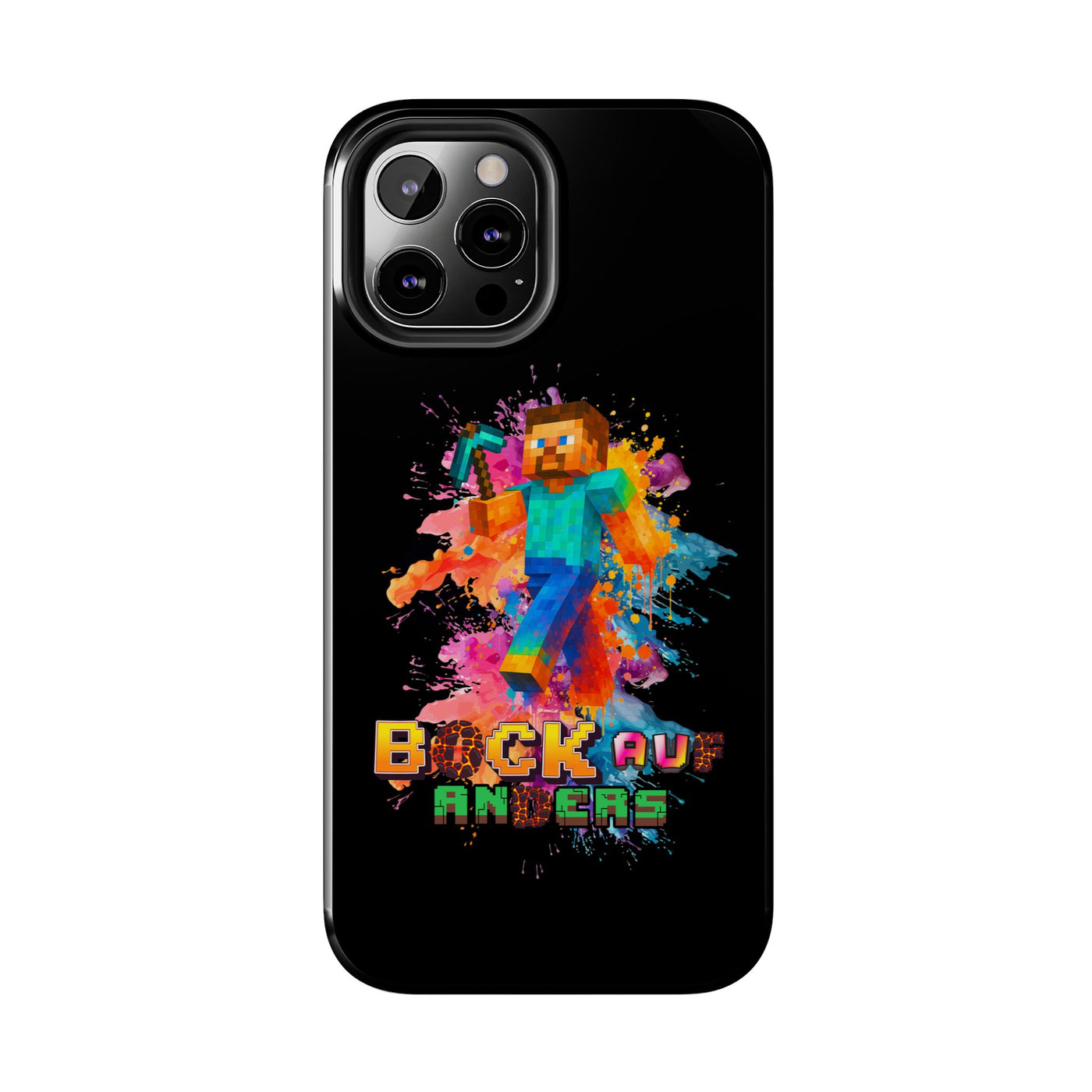 Minecraft Inspired Tough Phone Case - Handyhülle  "Bock auf anders" Colorful Gamer Design