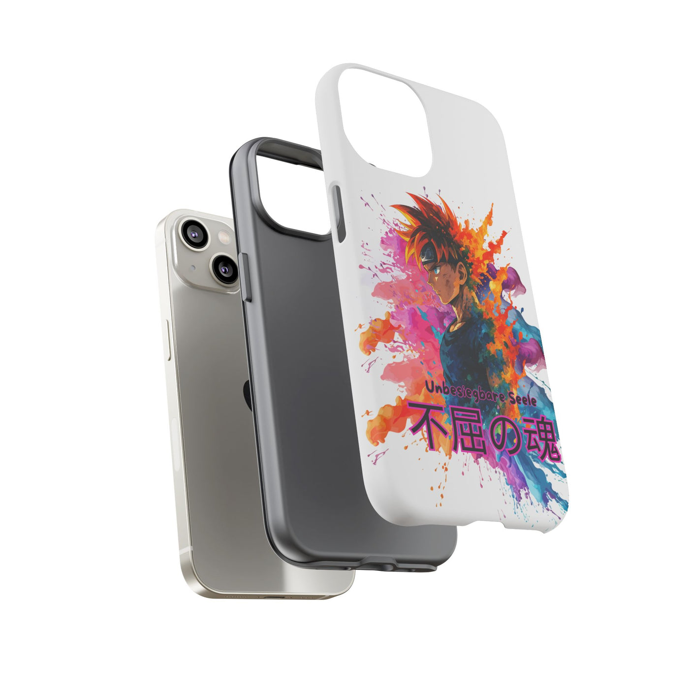 "unbesiegbare Seele" Tough Cases - Colorful Anime Phone Case Handyhülle