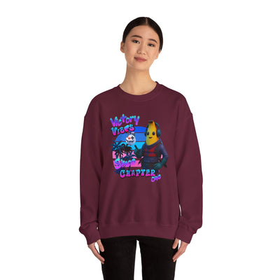 Victory Fortnite Vibes Banana Crewneck Sweatshirt - Unisex Heavy Blend