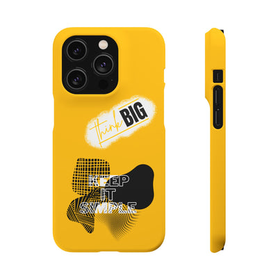 Handyhülle gelbe - Yellow Snap Case - 'Think BIG' for Motivated Individuals