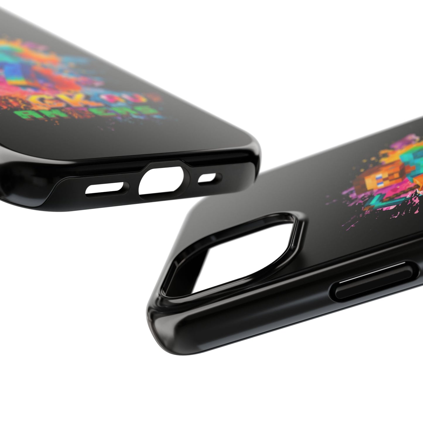 Minecraft Inspired Tough Phone Case - Handyhülle  "Bock auf anders" Colorful Gamer Design