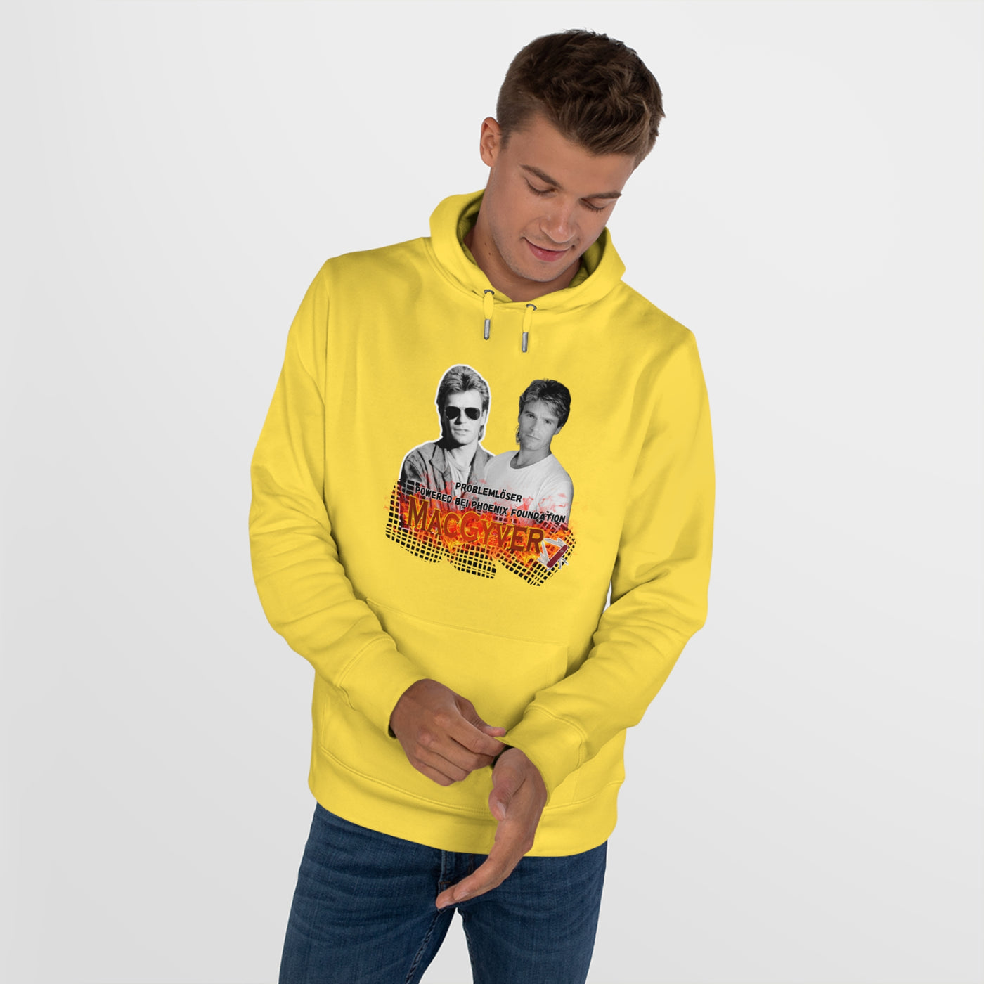 Retro MacGyver King Hooded Sweatshirt - Classic 80s Style