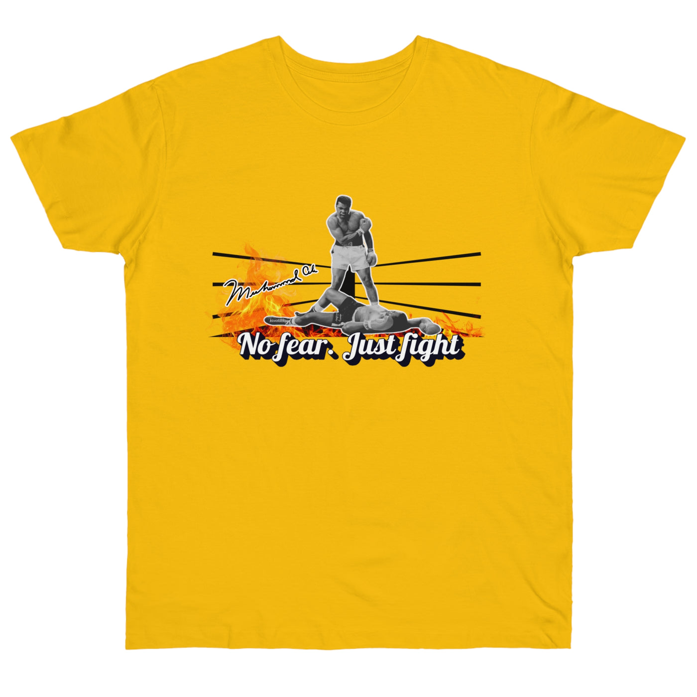 No Fear Just Fight T-Shirt, Motivational Shirt Muhammad Ali