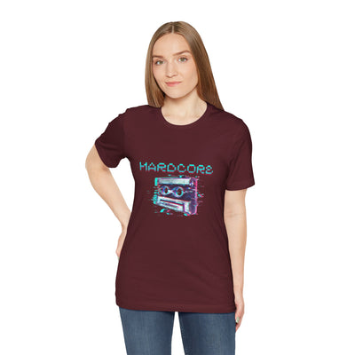 Techno - Hardcore Never Dies - Retro Graphic Tee, 90s Aesthetic Shirt unisex