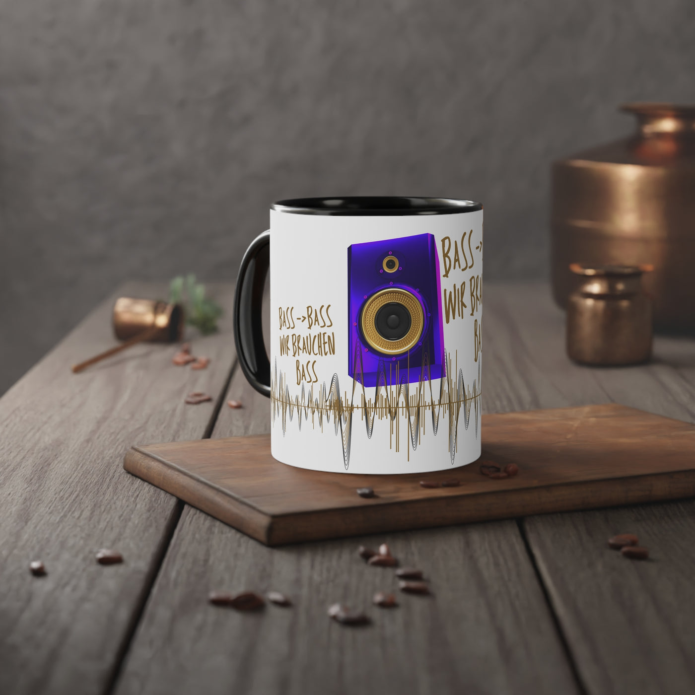 Bass-Inspired Magic Mug for Music Lovers, Kaffee Tasse