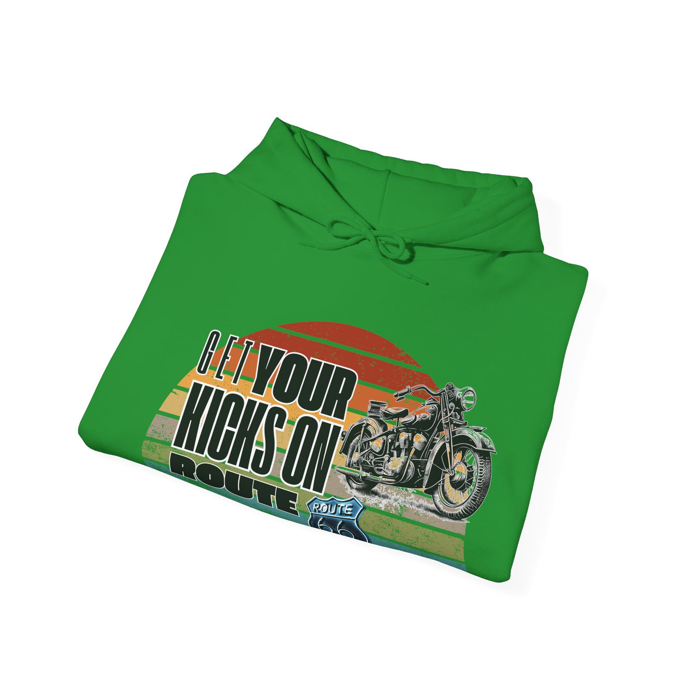 Retro Motorcycle Adventure Hoodie - 'Get Your Kicks On Route 66'