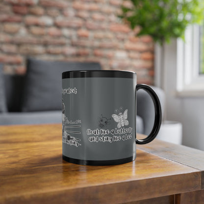 Motivational Black Coffee Mug  Cup Tasse - Inspire Your Day mit Muhammed Ali C