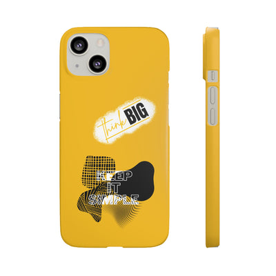 Handyhülle gelbe - Yellow Snap Case - 'Think BIG' for Motivated Individuals