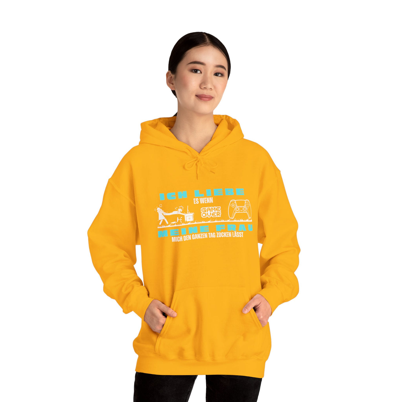 Gaming Love Unisex Hooded Sweatshirt - "Ich Liebe Es Wenn Meine Frau"