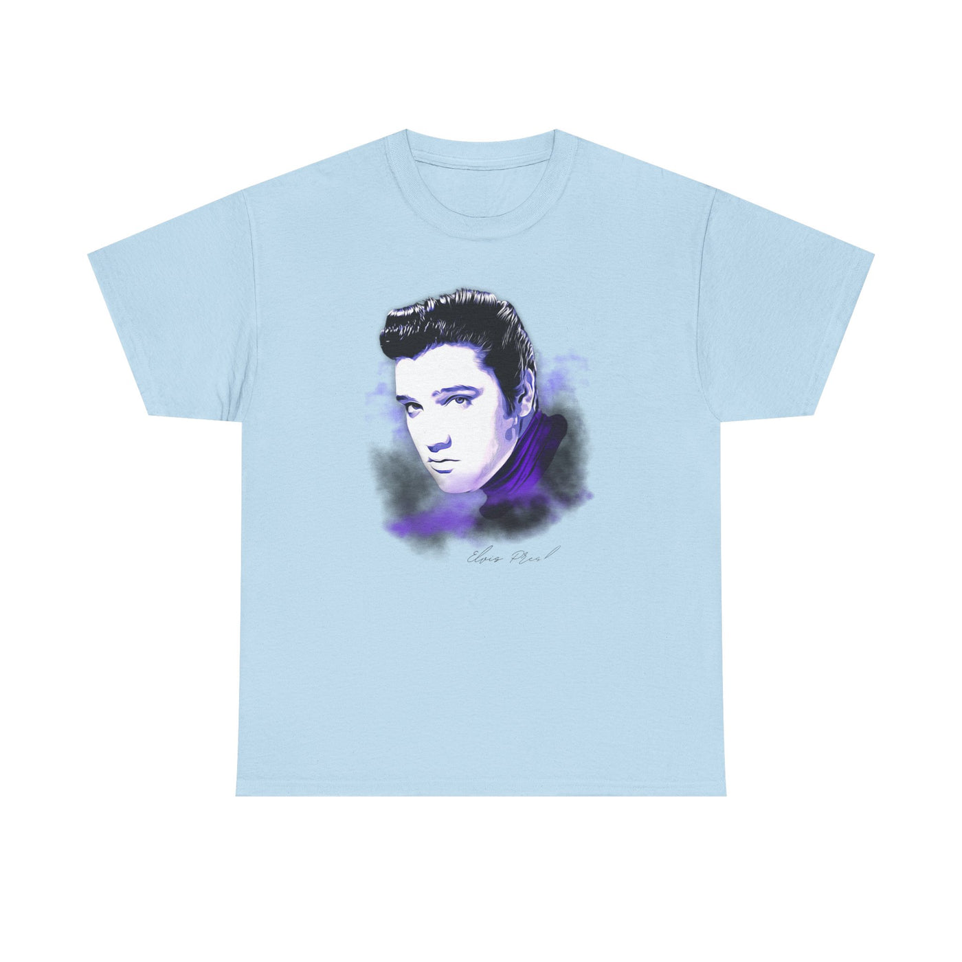 Elvis Portrait Unisex Heavy Cotton Tee - Retro Music Fan Gift