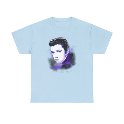 Elvis Portrait Unisex Heavy Cotton Tee - Retro Music Fan Gift