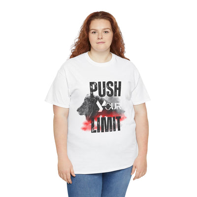 Motivational Unisex Heavy Cotton Tee - "Push Your Limit"