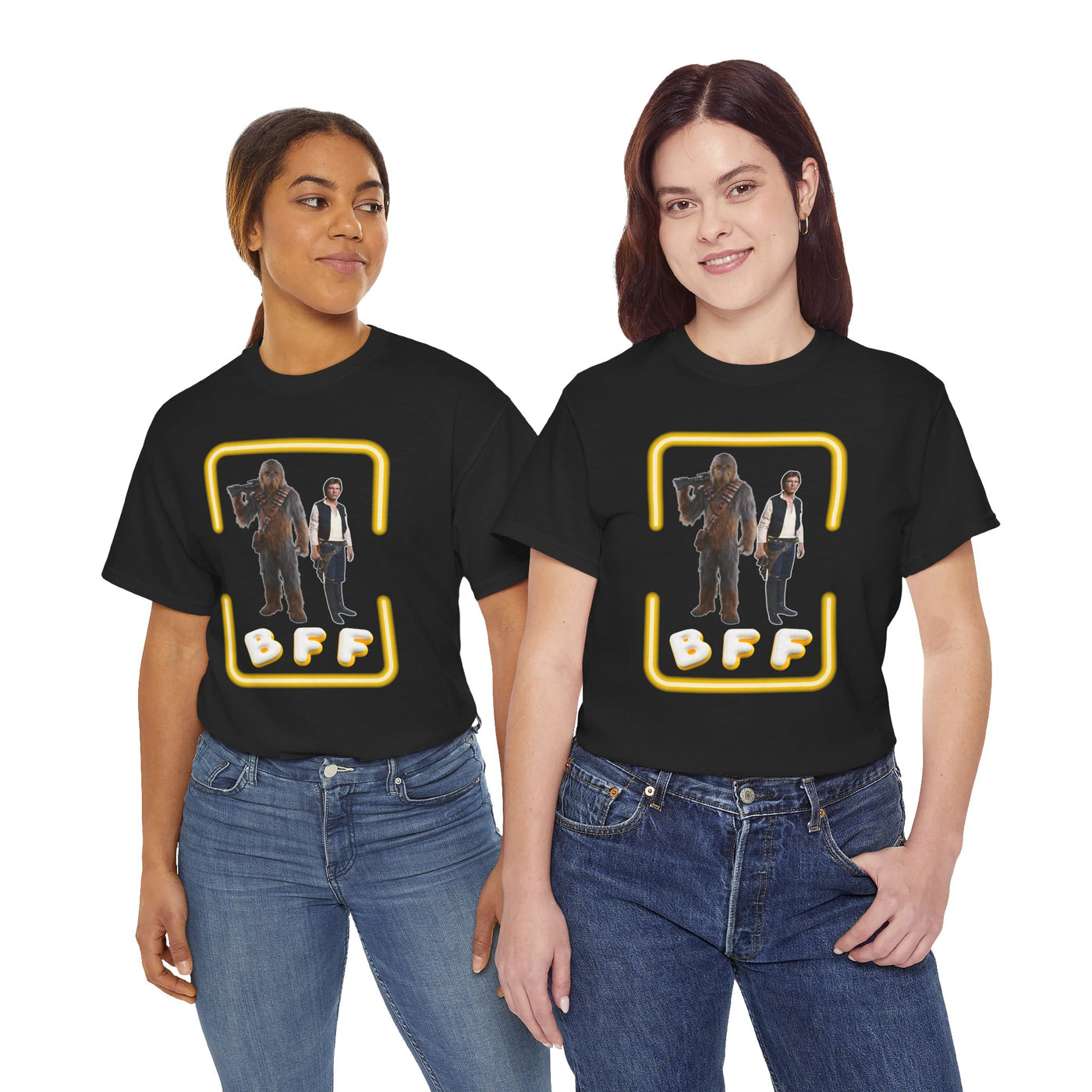 BFF Chewbacca &amp; Han Solo Unisex Heavy Cotton Shirt
