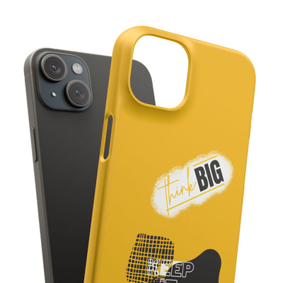 Handyhülle gelbe - Yellow Snap Case - 'Think BIG' for Motivated Individuals