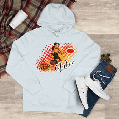 Retro Pin-Up Queen Hooded Sweatshirt - 'Wow' Graphic