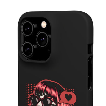 Retro Girl Snap Case Handyhülle