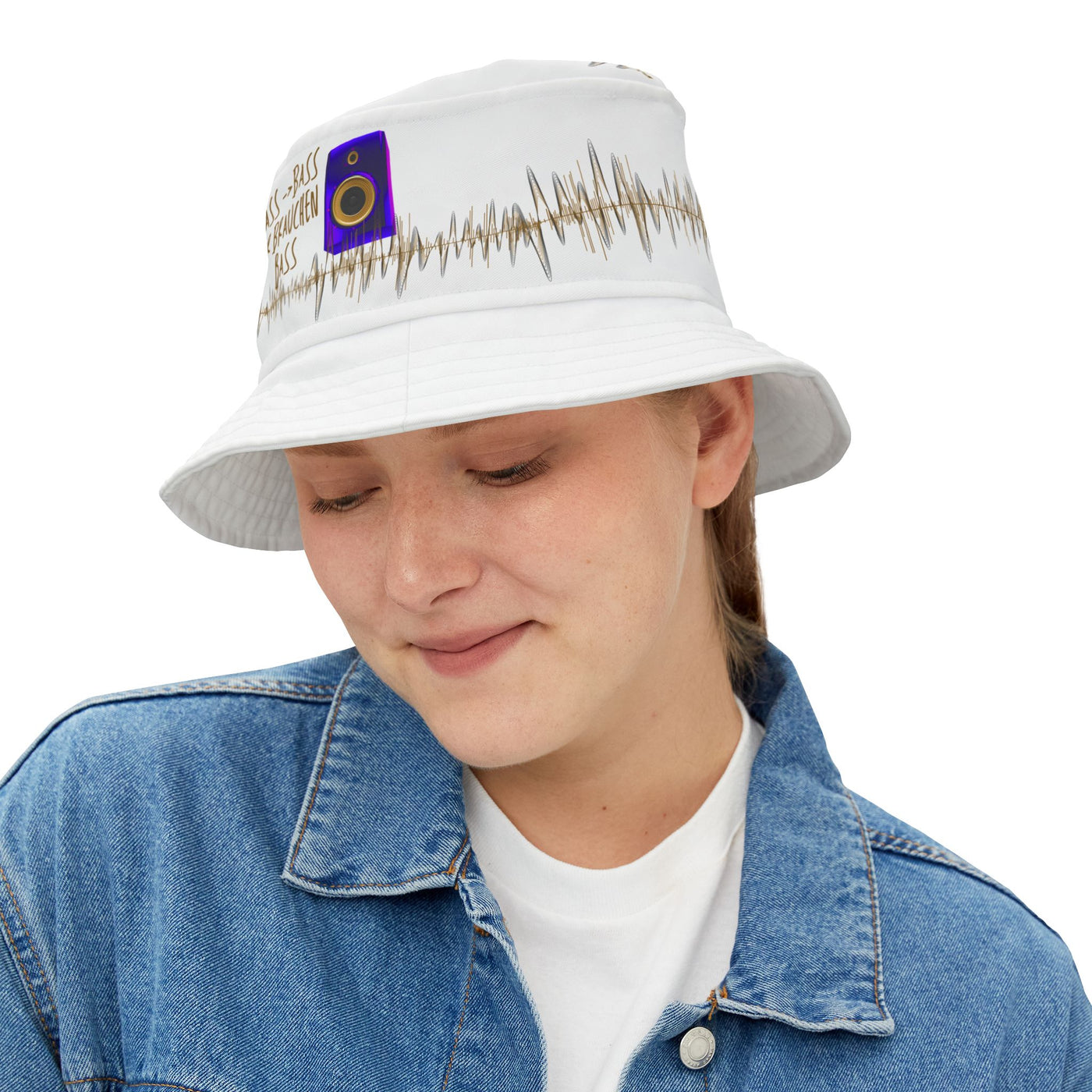 Bass- Bass - wir brauchen Bass - Musical Vibe Bucket Hat, Summer Fashion, Festival Accessory, Fischerhut