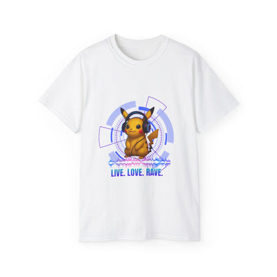 Rave T-Shirt, Fun Music Shirt, Live Love Rave - Techno - Pokemon