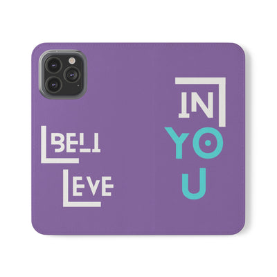 Handyhülle - inspirational Flip Case - 'Believe in You' Phone Cover